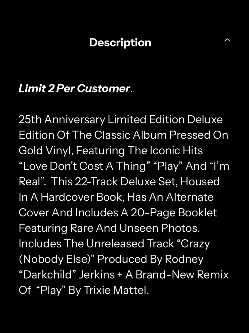 Jennifer Lopez J.Lo (25th
Anniversary) Deluxe 2-LP Set - Picture 6 of 6